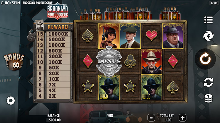 Spinning the reels in Brooklyn Bootleggers slot machine